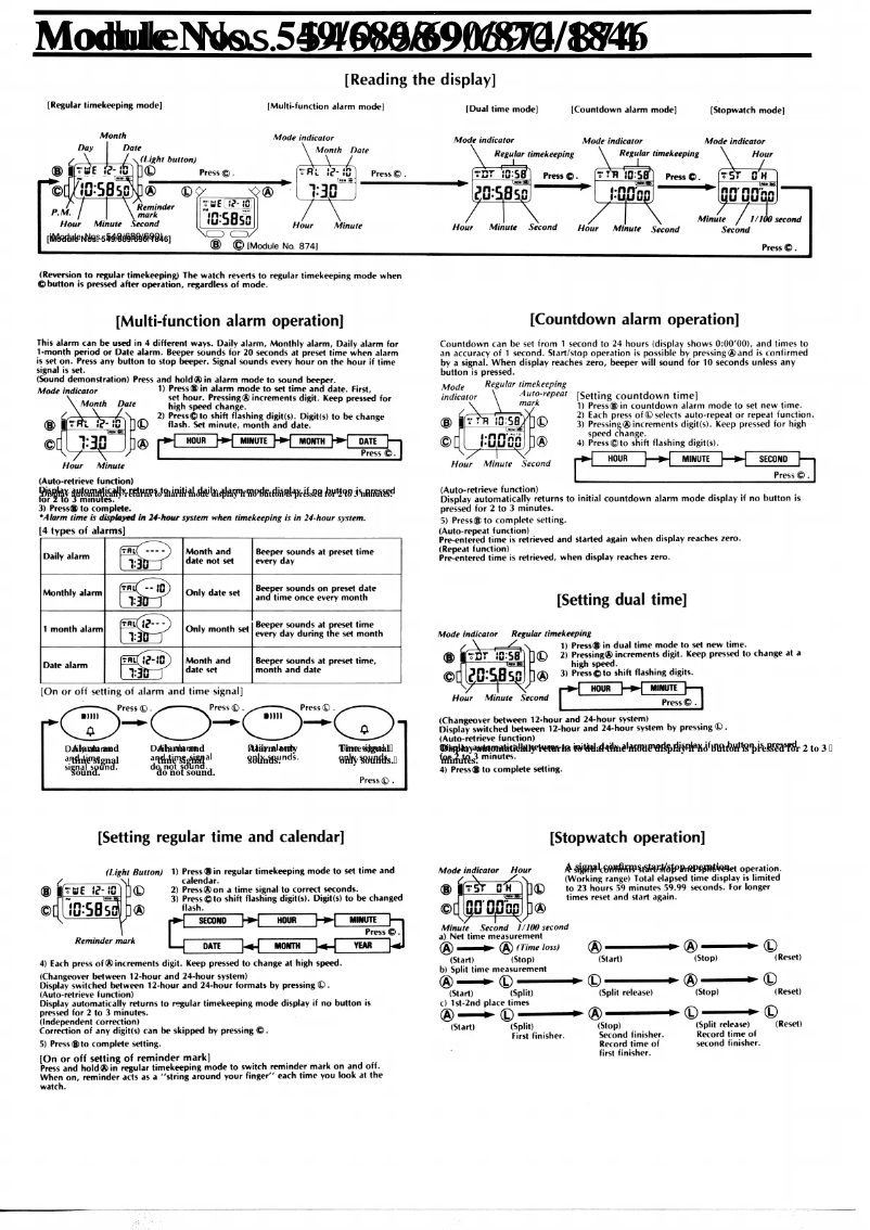 Page 1 of the manual User Manual Casio 1846