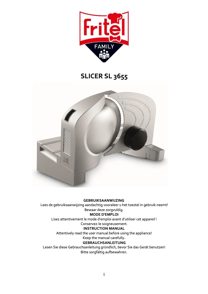 First page image of the manual for SL 3655