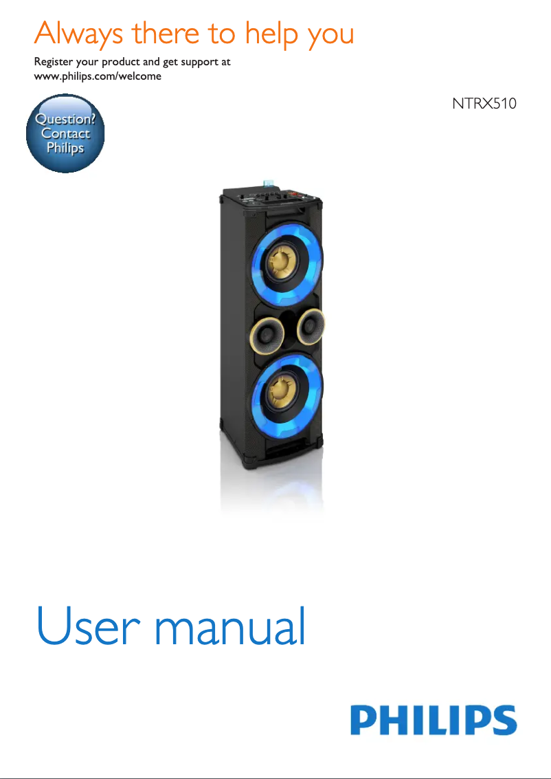 Page 1 of the manual User Manual Philips NTRX510