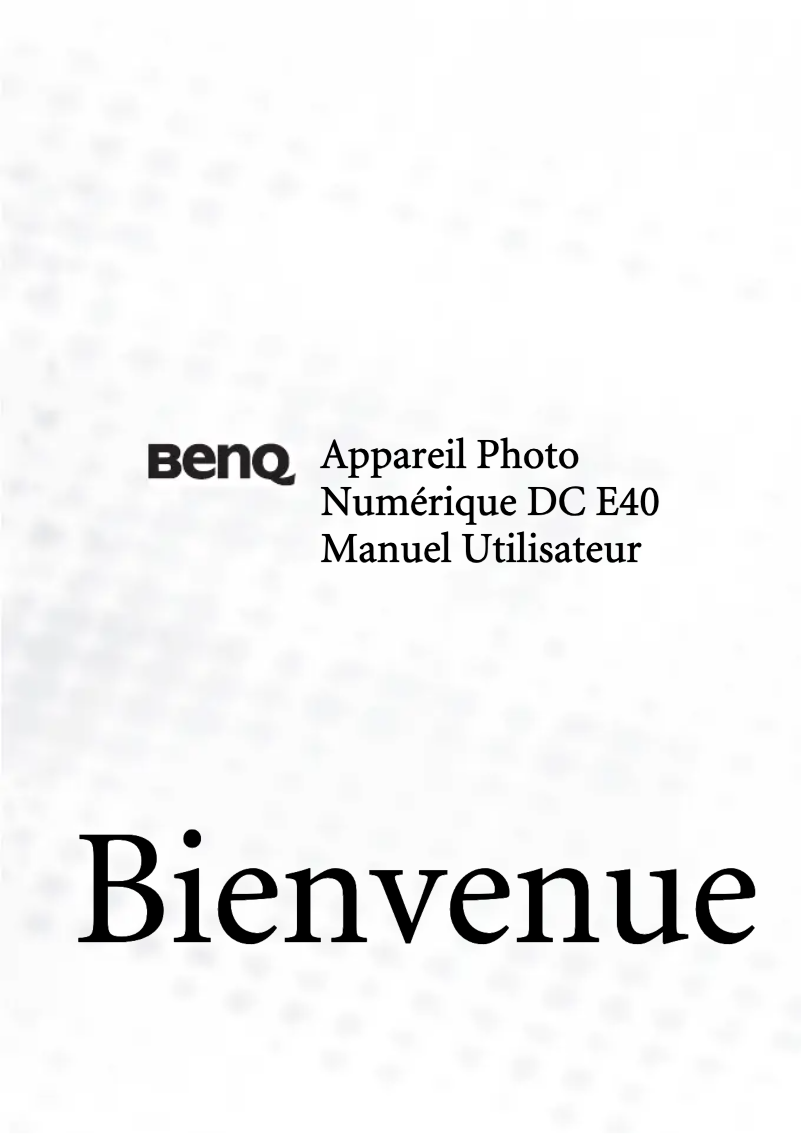 Page 1 de la notice Manuel utilisateur BenQ DC E40