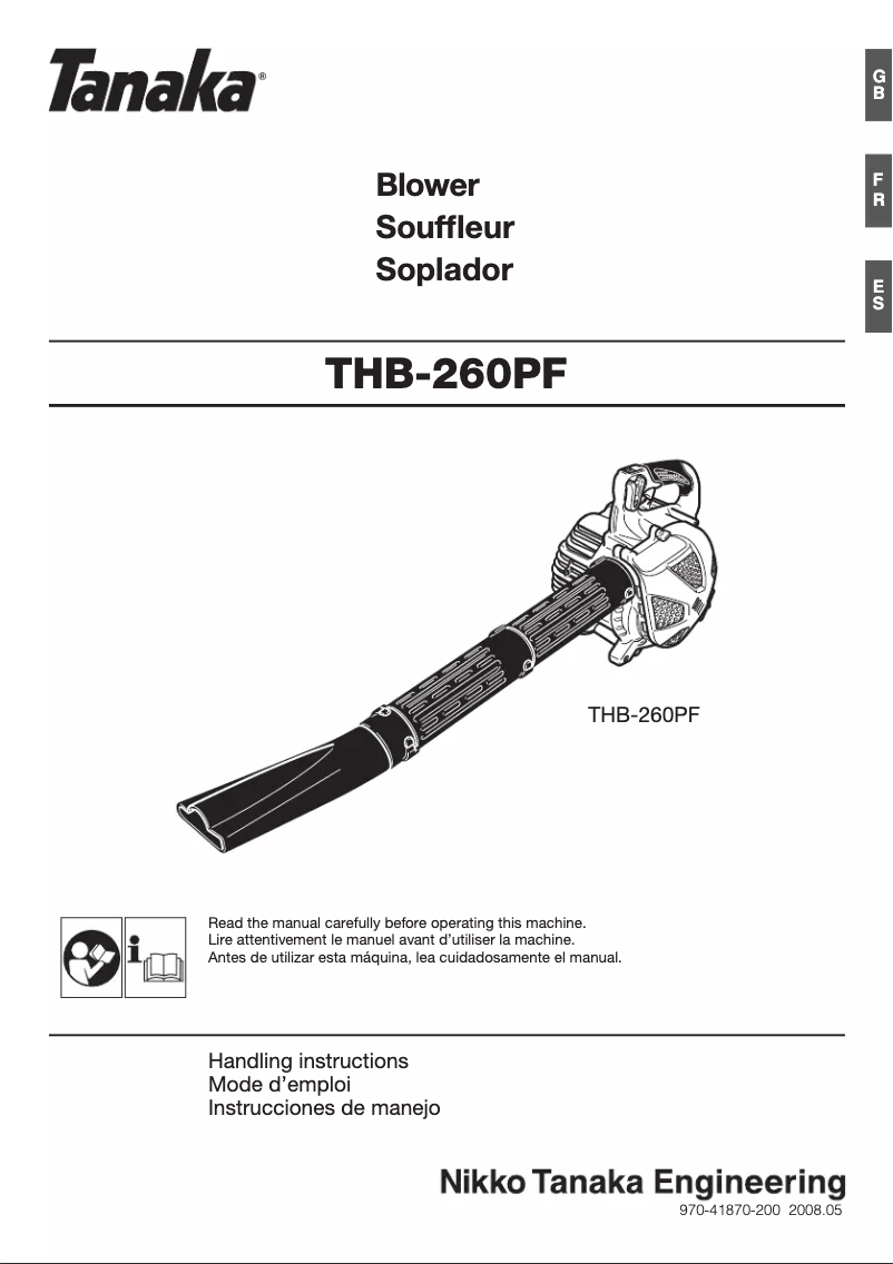 First page image of the manual for THB 260PF
