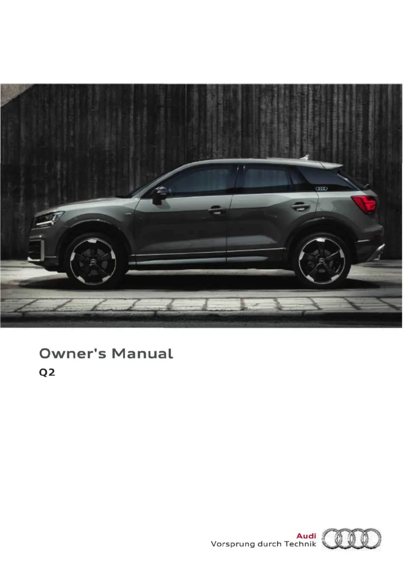 Page 1 of the manual User Manual Audi Q2 (2023)