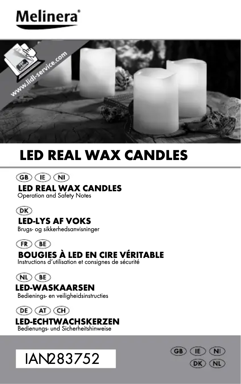 First page image of the manual for IAN 283752