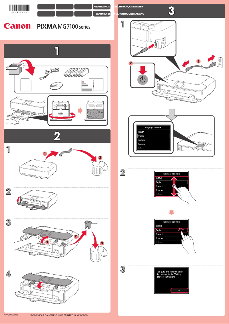 Page 1 of the manual User Manual Canon Pixma MG7140