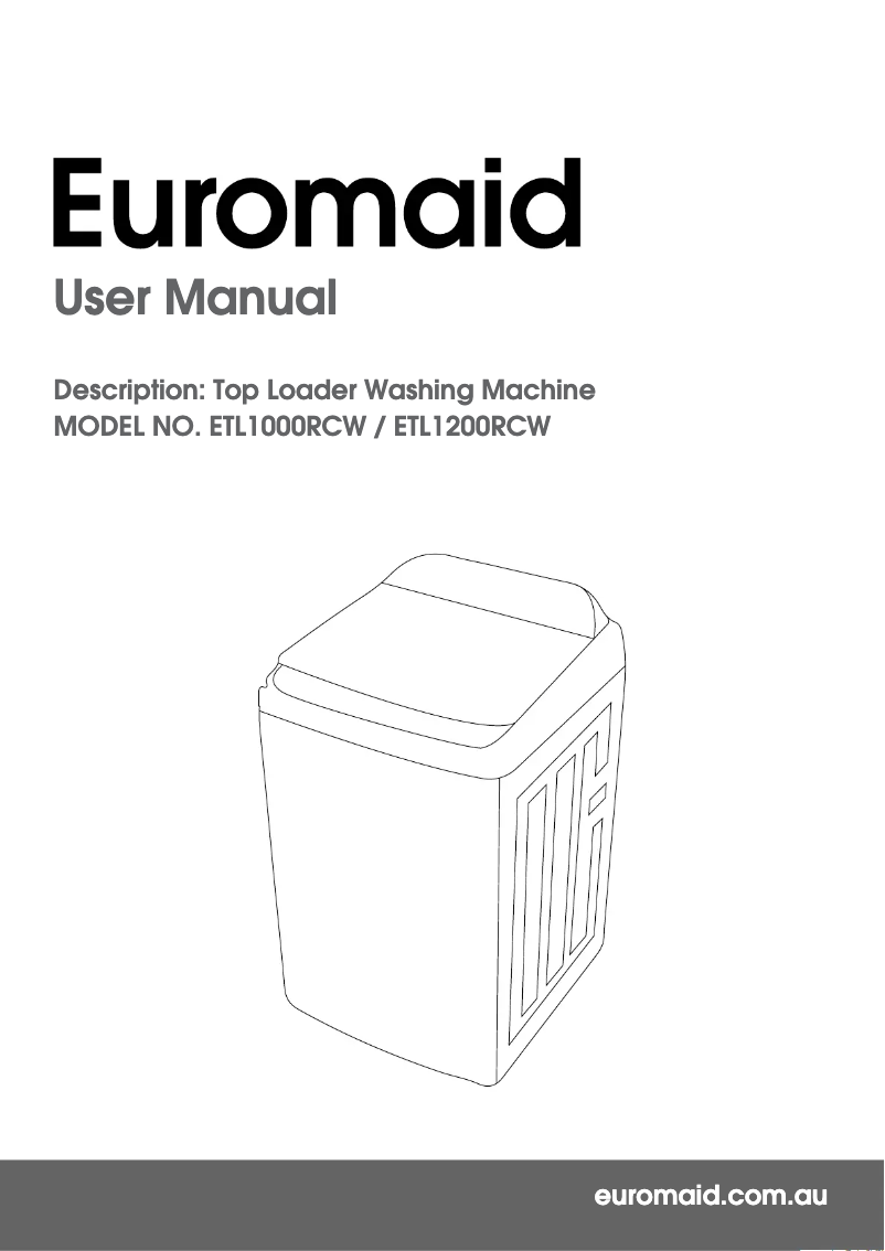 First page image of the manual for ETL1000RCW