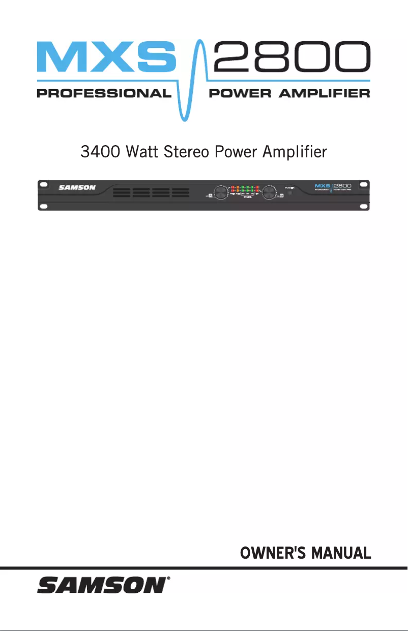 Page 1 of the manual User Manual Samson MXS2800