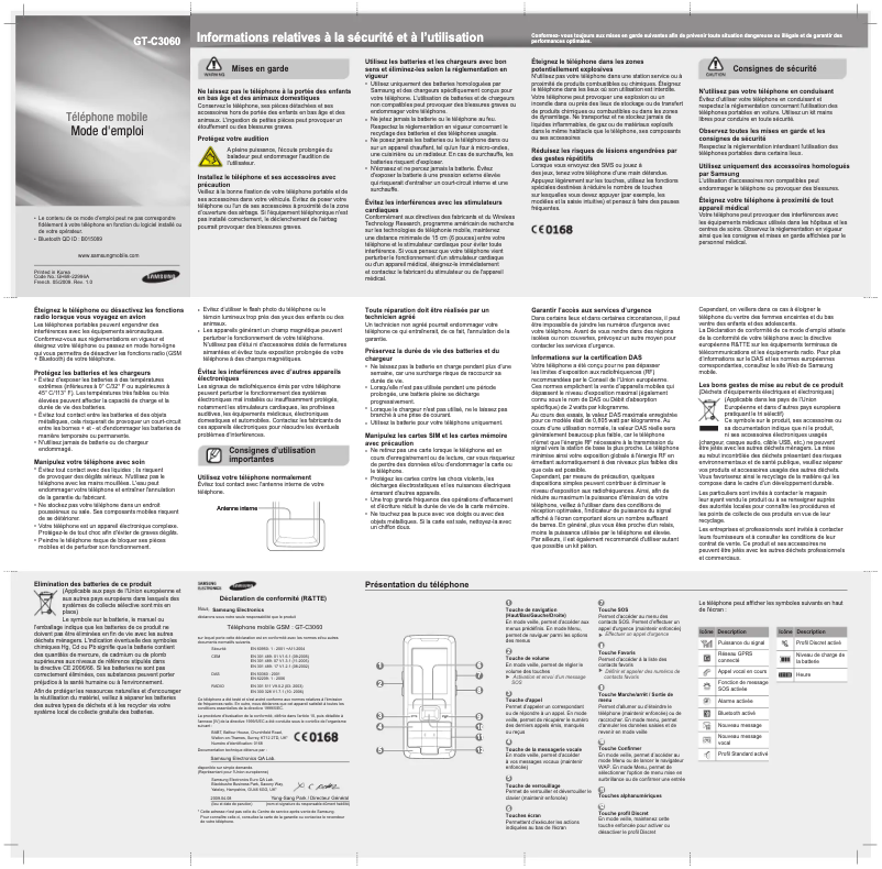 First page image of the manual for C3060