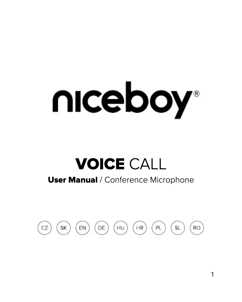 First page image of the manual for VOICE Call