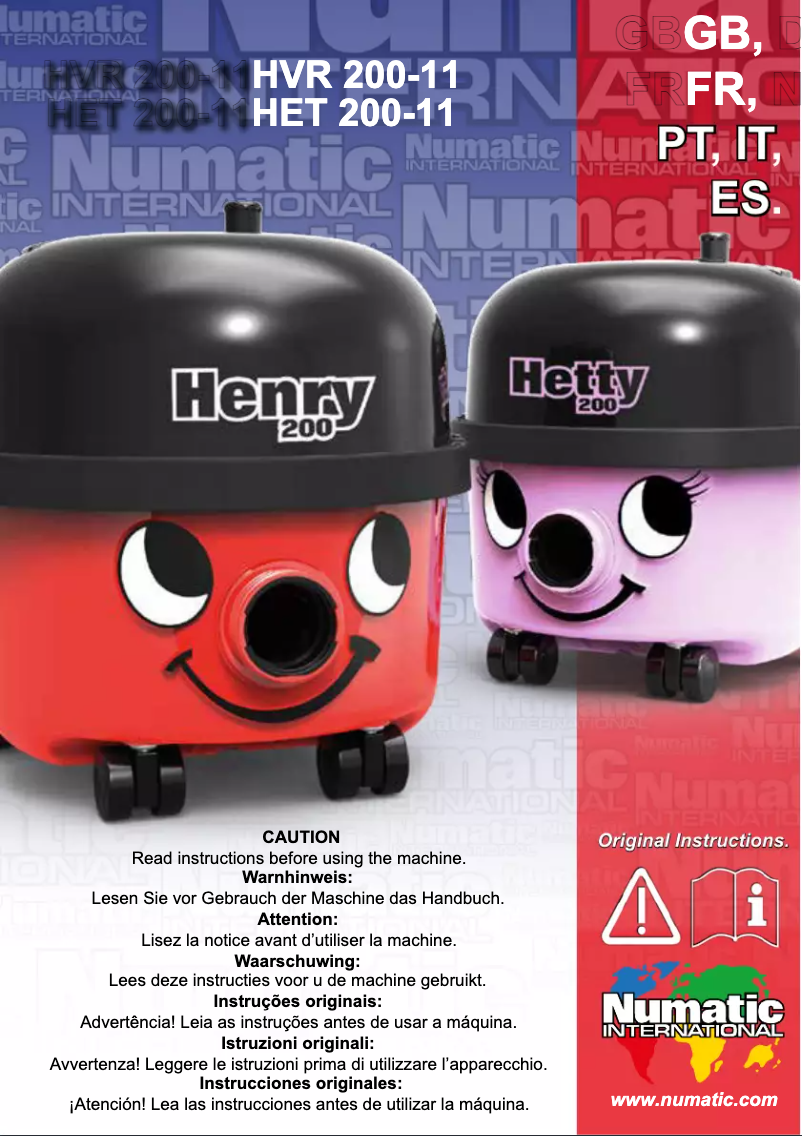 First page image of the manual for Henry Next HVN205-11