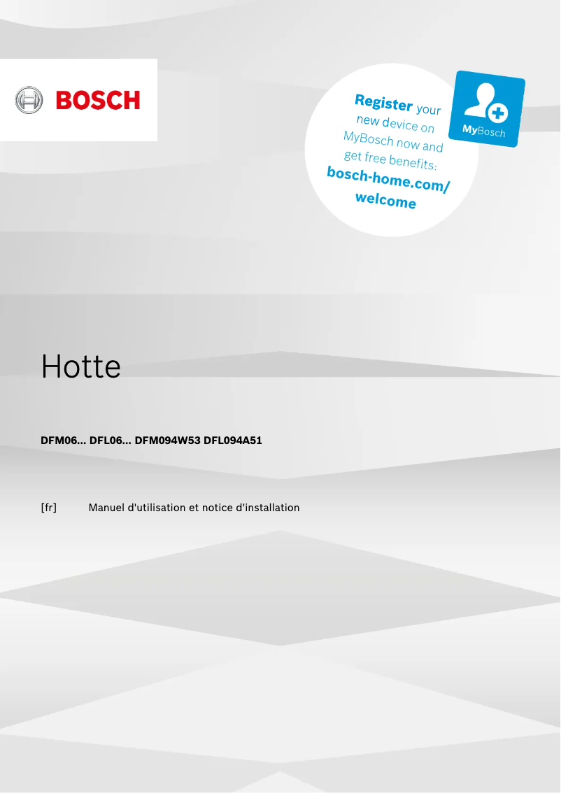 Page 1 of the manual User Manual Bosch DFL063W56