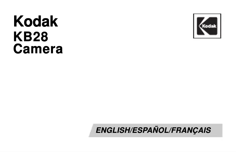 Page 1 of the manual User Manual Kodak KB28