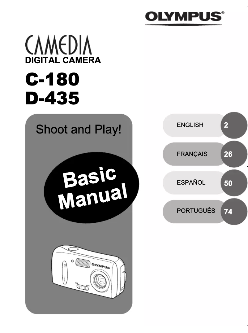 First page image of the manual for Camedia C-180