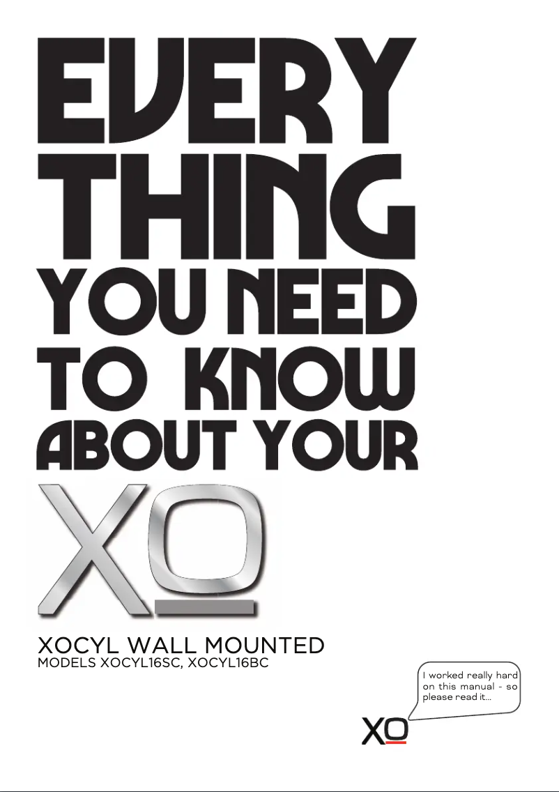First page image of the manual for XOCYL16SC