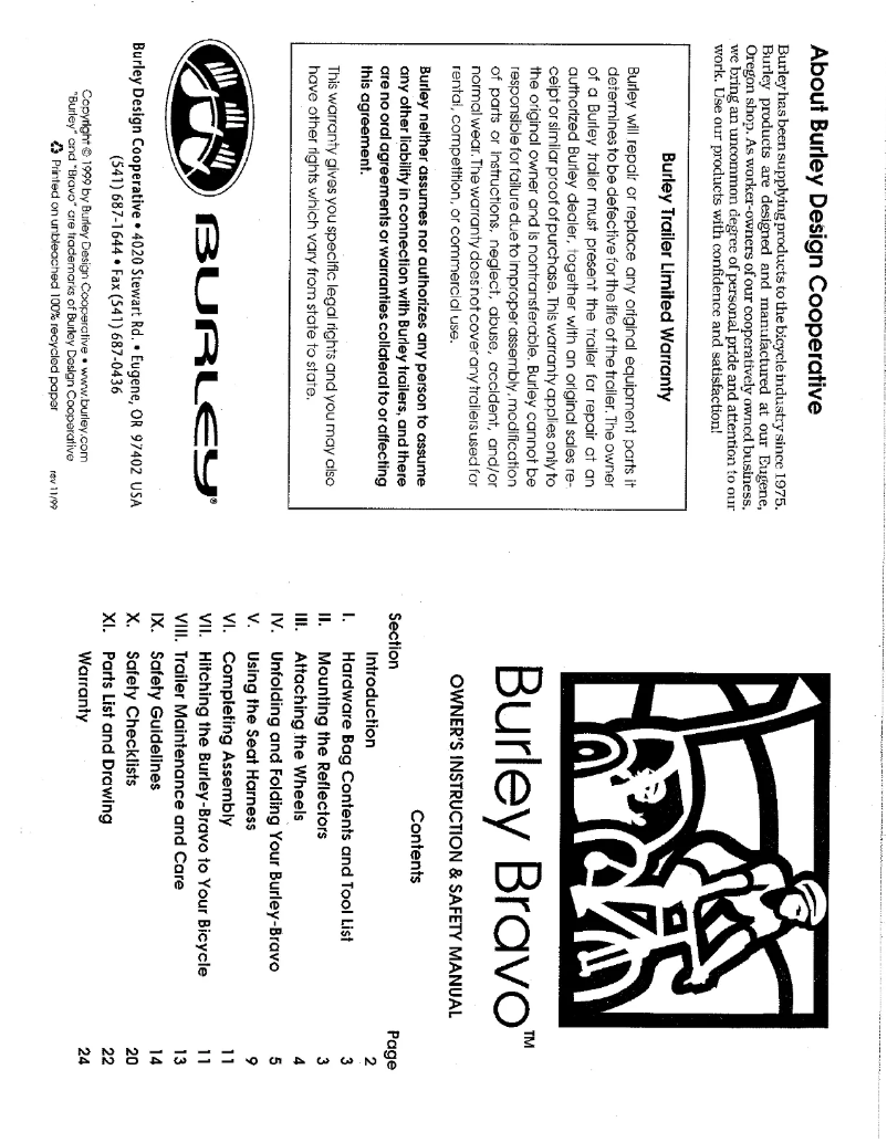 First page image of the manual for Bravo