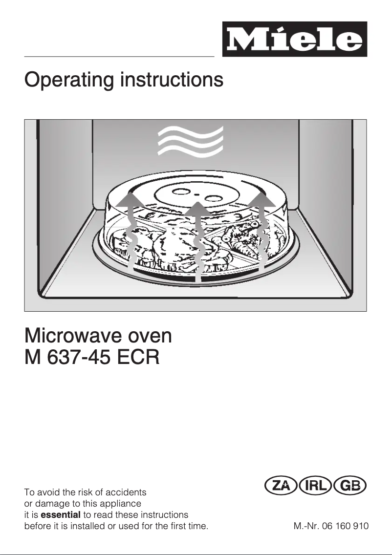 Page 1 of the manual User Manual Miele M 637-45 ECR