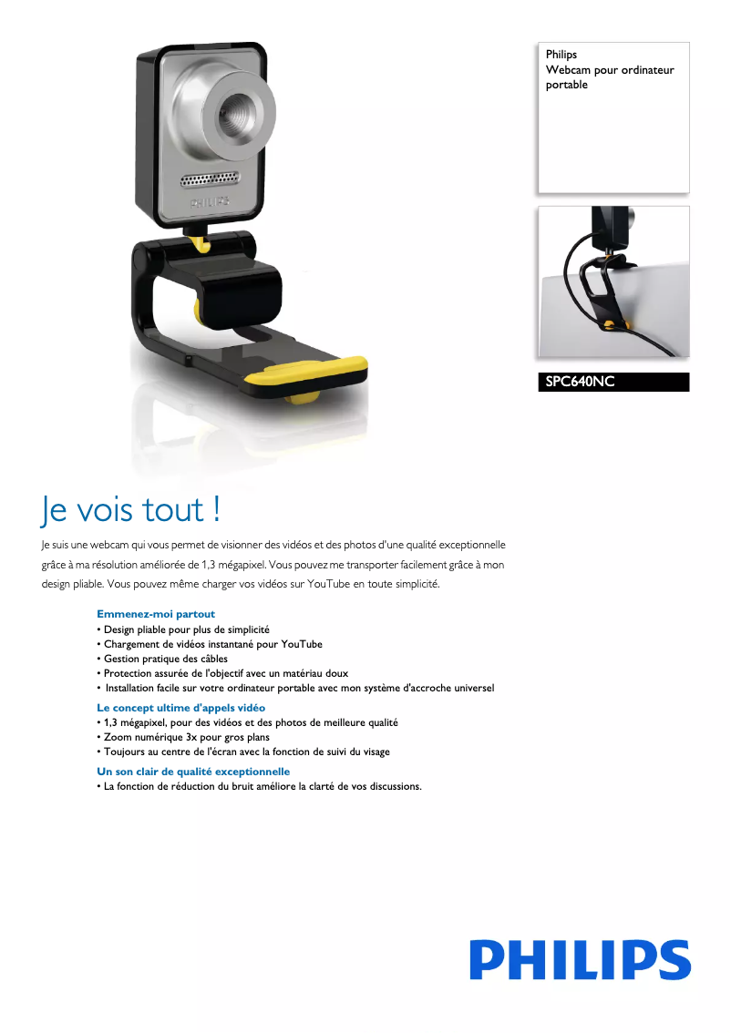 First page image of the manual for SPC640NC