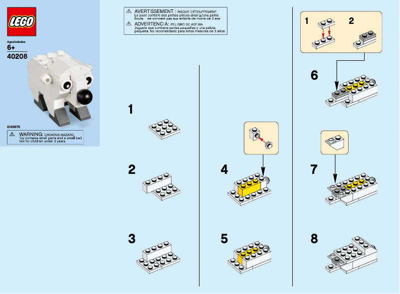First page image of the manual for MMB Polar Bear 40208