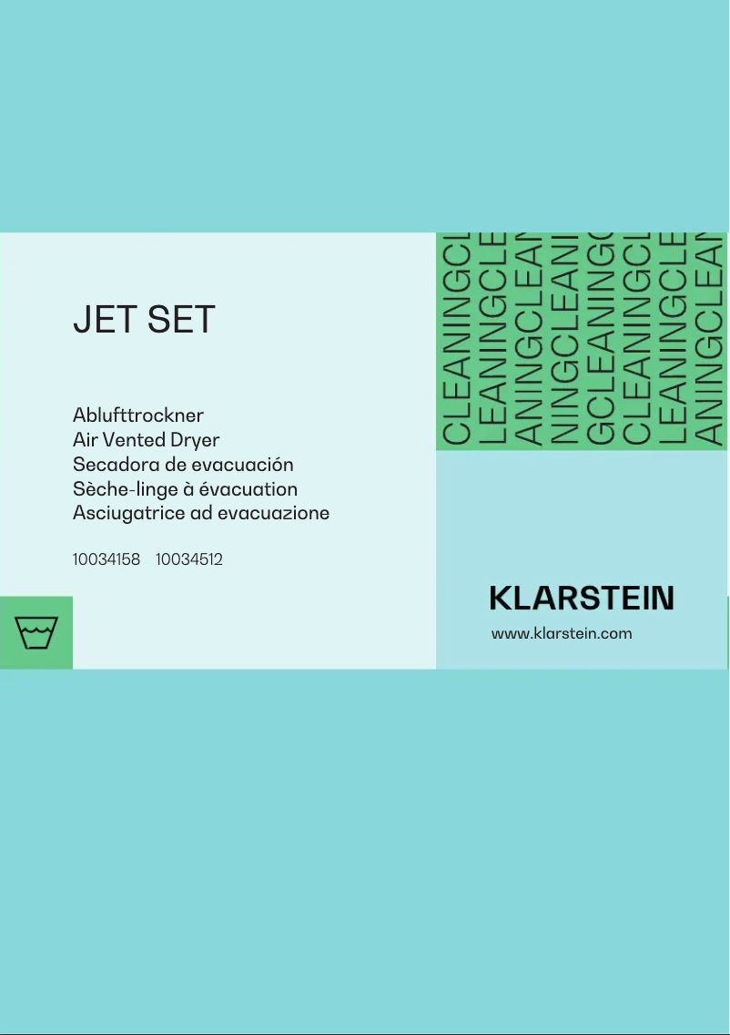 First page image of the manual for Jet Set
