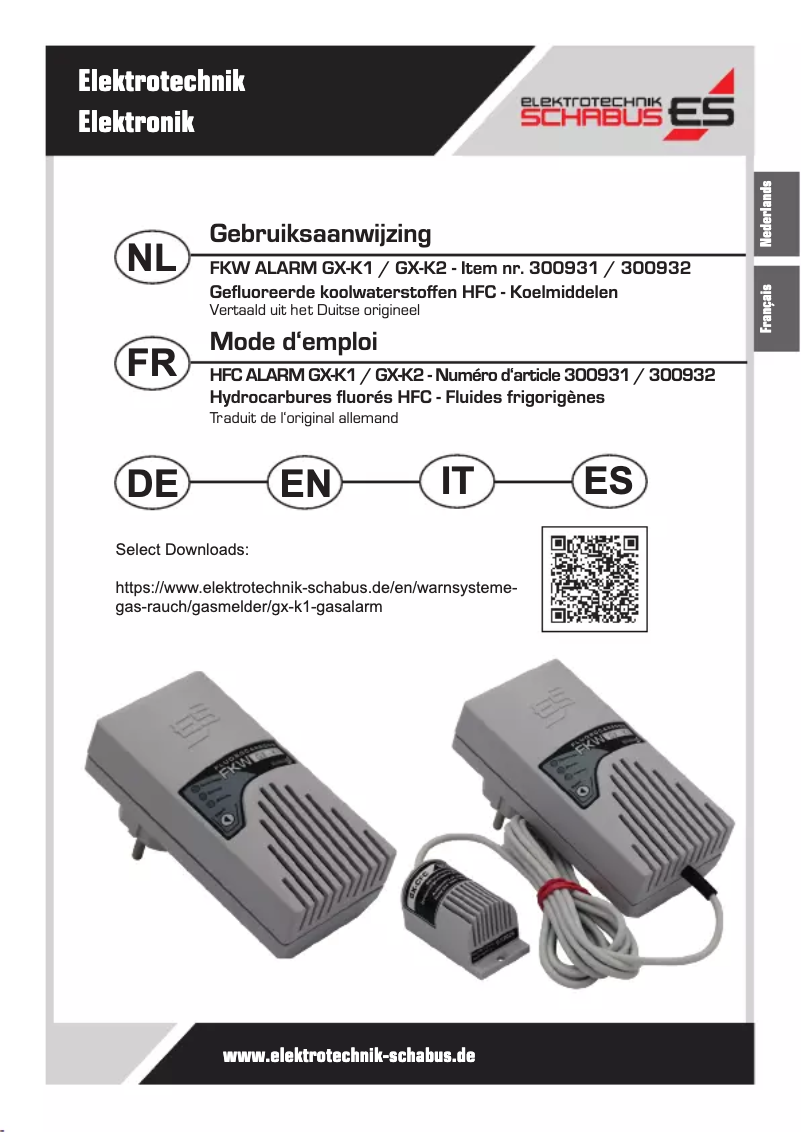Page 1 of the manual User Manual Schabus GX-K1