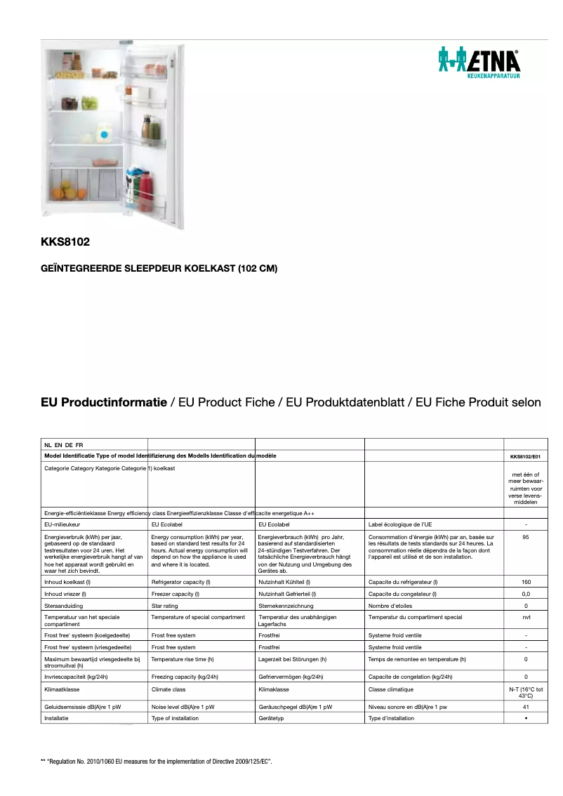First page image of the manual for KKS8102
