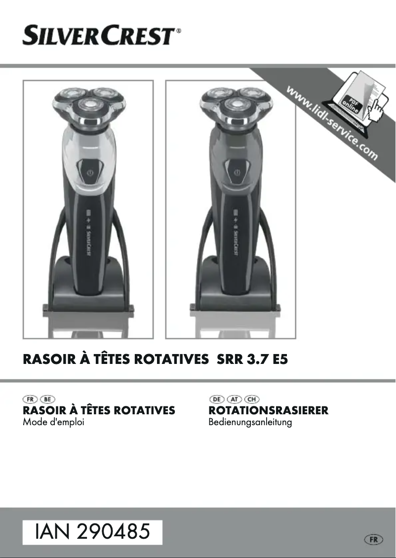 First page image of the manual for SRR 3.7 E5