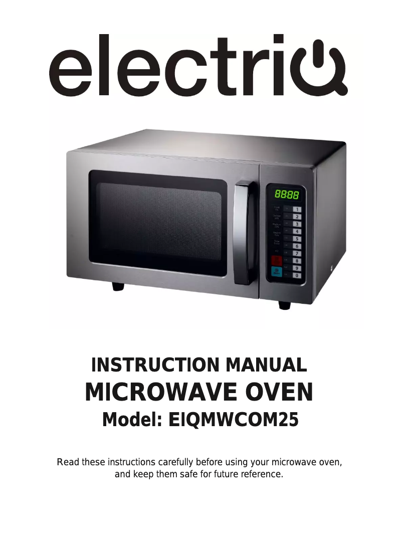 Page 1 of the manual User Manual ElectriQ eiQMWCOM25