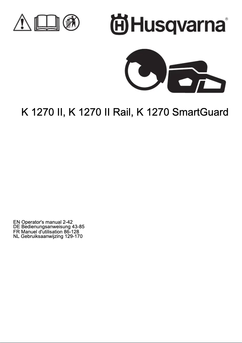 Page 1 of the manual User Manual Husqvarna K 1270 Rail
