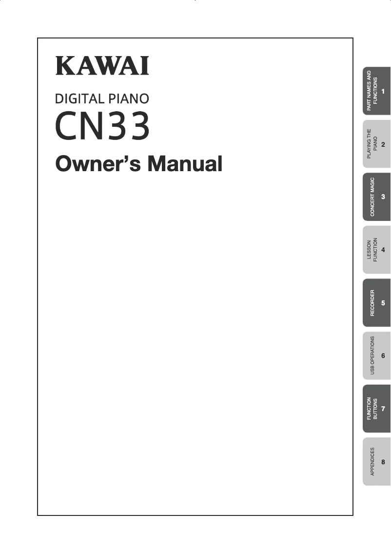 Image de la première page du manuel de l'appareil CN33