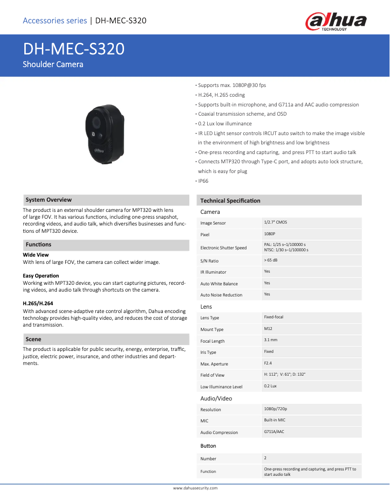First page image of the manual for MEC-S320