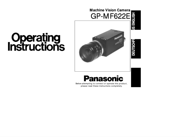 First page image of the manual for GP-MF622E