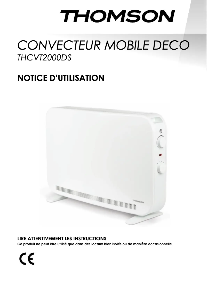 First page image of the manual for THCVT2000DT