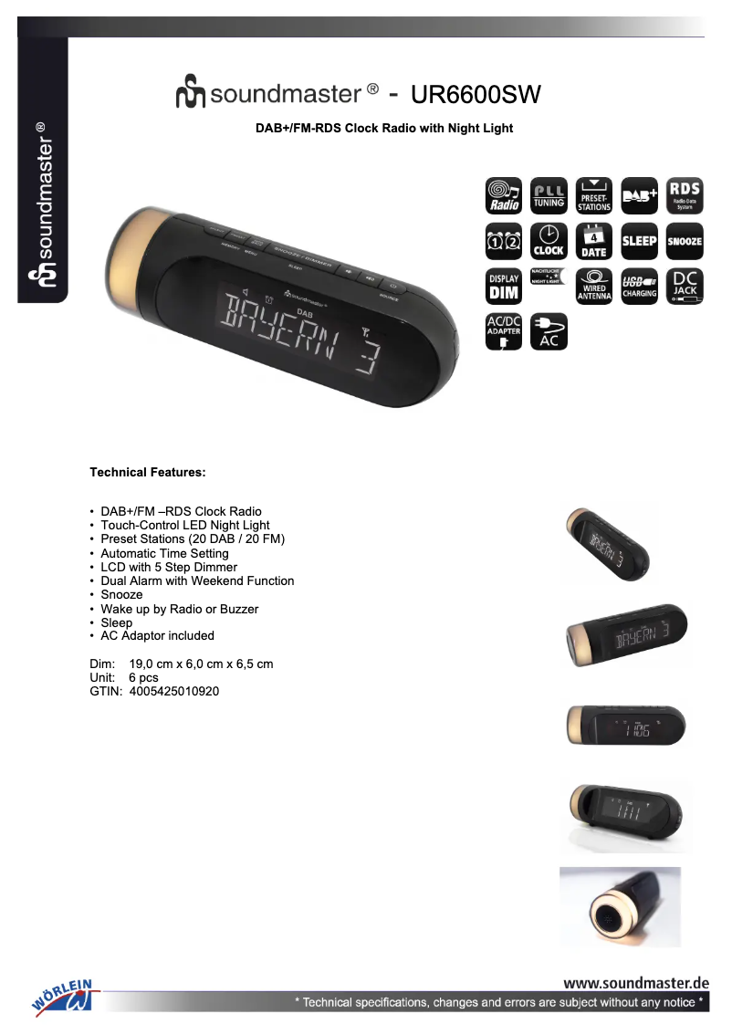 First page image of the manual for UR6600