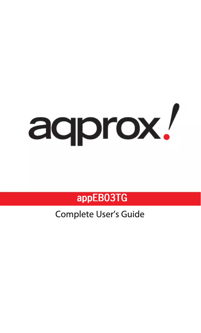 Page 1 of the manual User Manual Approx APPEB03TG