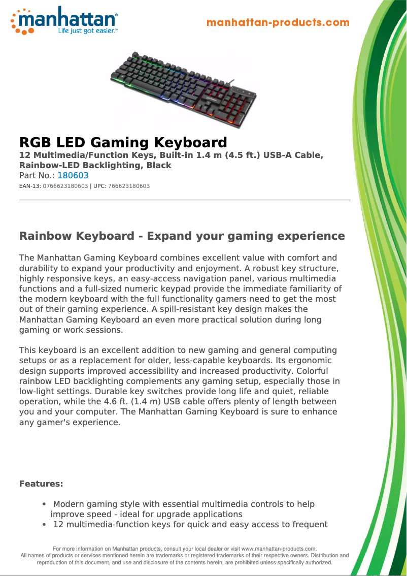 First page image of the manual for 180603