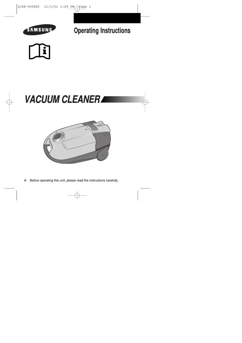 Page 1 of the manual User Manual Samsung VC-7616V