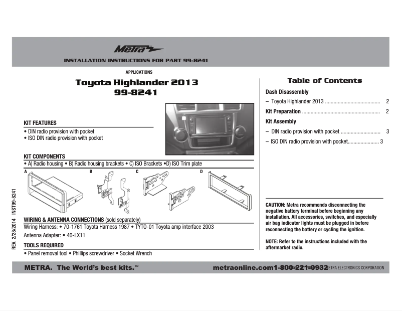 Image de la première page du manuel de l'appareil 99-8241