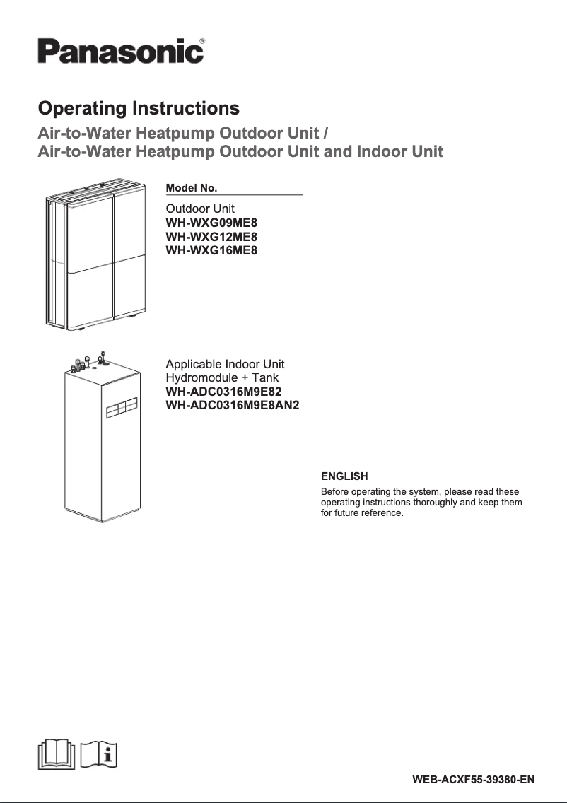 Page 1 of the manual User Manual Panasonic WH-WXG16ME8