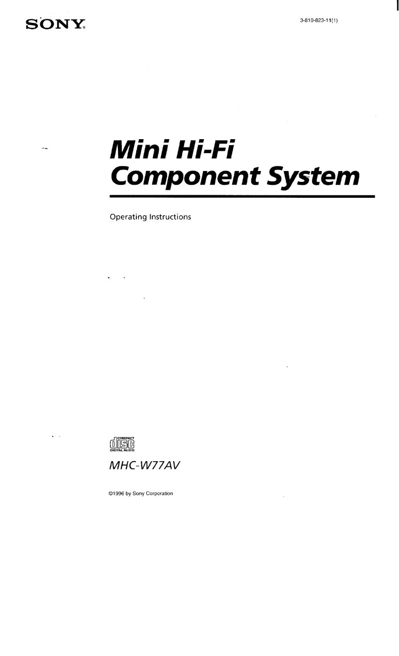 First page image of the manual for MHC-W77AV