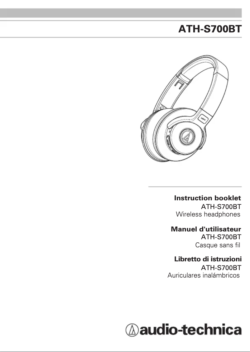 Page 1 de la notice Manuel utilisateur Audio-Technica ATH-S700BT