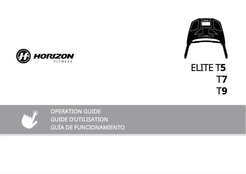 Page 1 de la notice Manuel utilisateur Horizon Fitness Elite T5