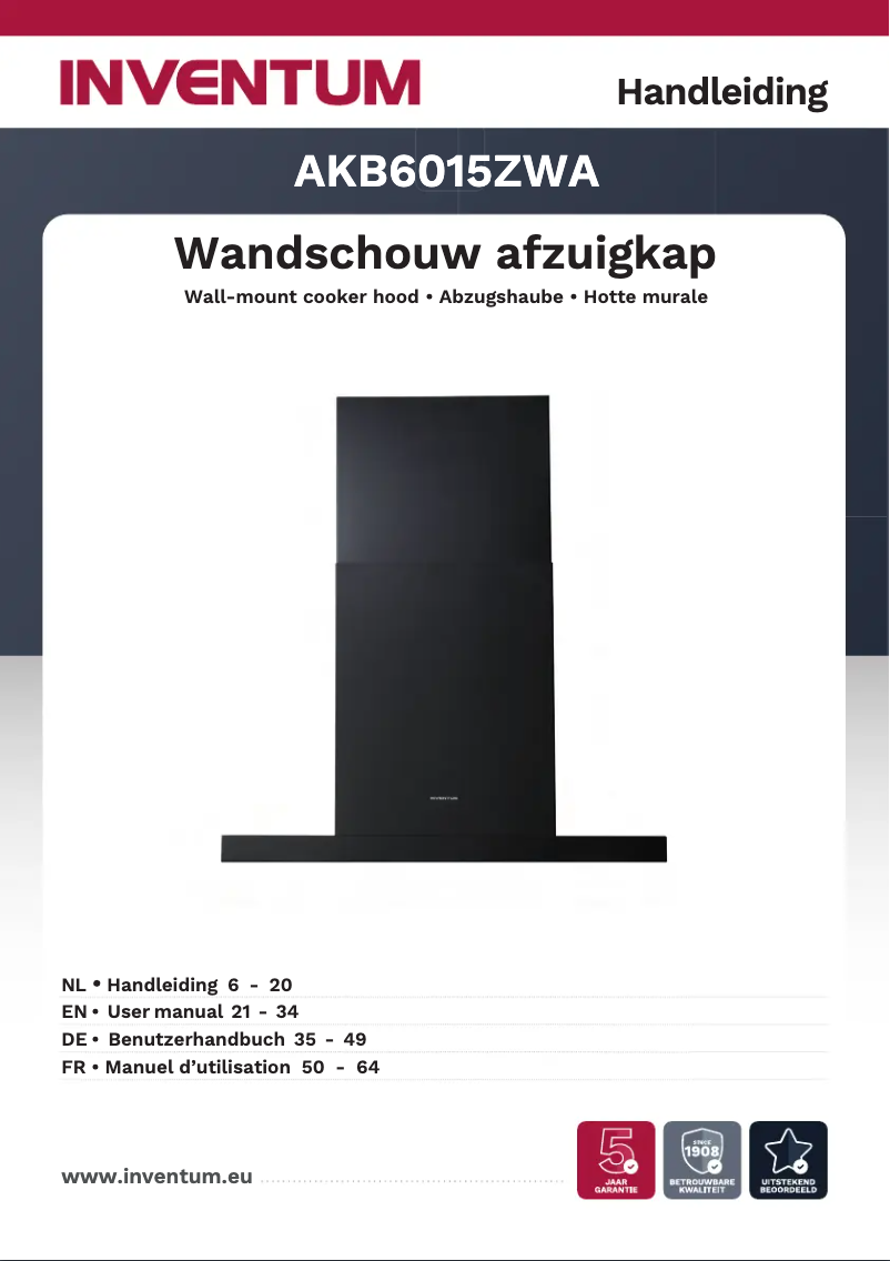 First page image of the manual for AKB6015ZWA