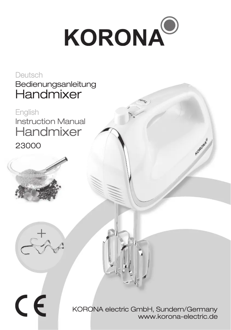 Page 1 de la notice Manuel utilisateur Korona 23000