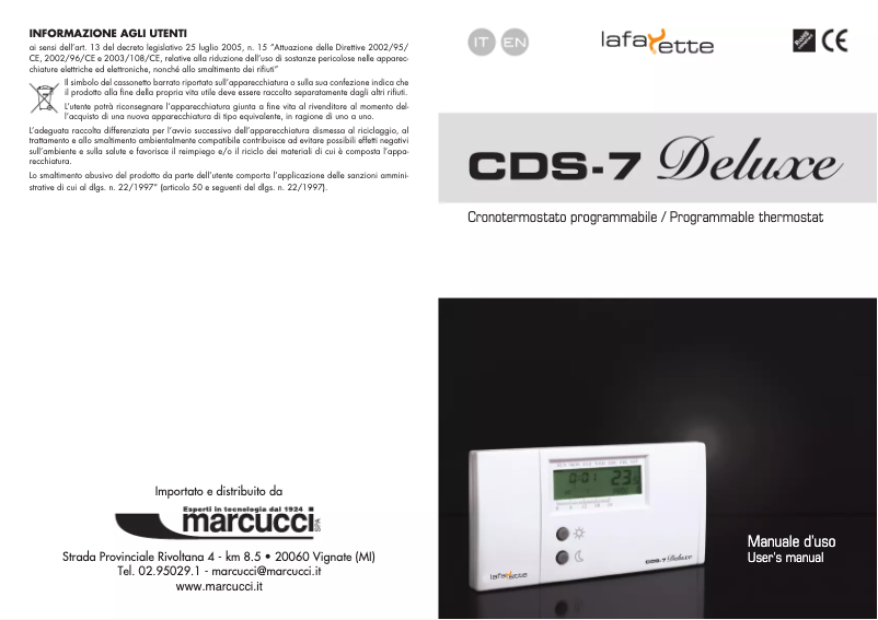 Page 1 of the manual User Manual Lafayette CDS-7 Deluxe