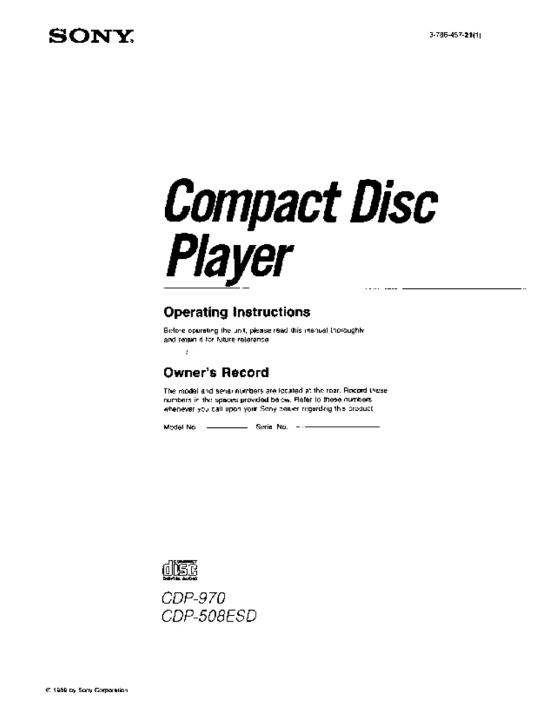 Page 1 of the manual User Manual Sony CDP-970