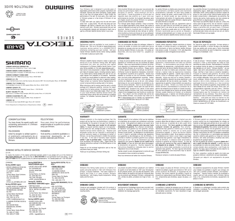 First page image of the manual for Tekota 300LC