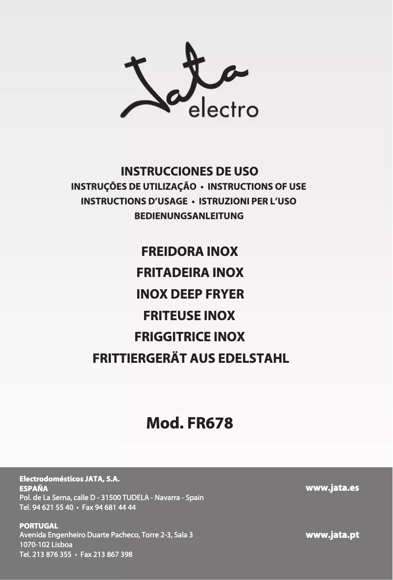 First page image of the manual for FR678