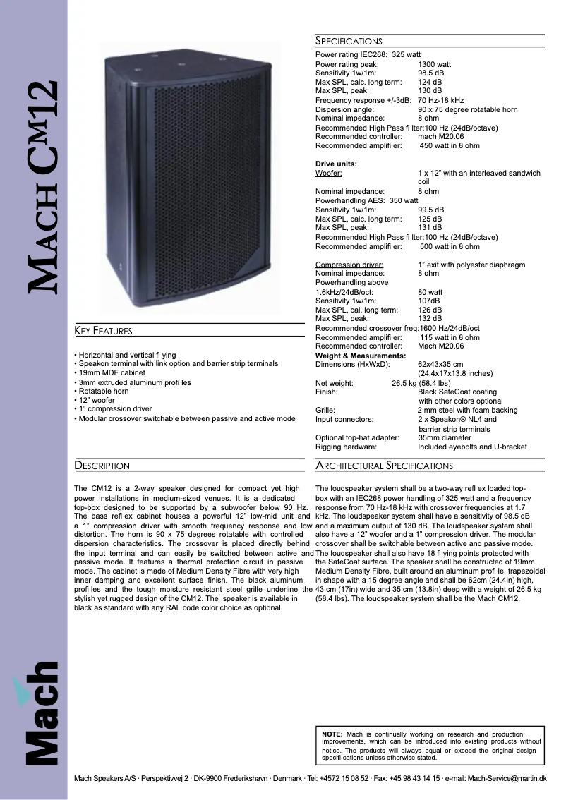 First page image of the manual for CM12