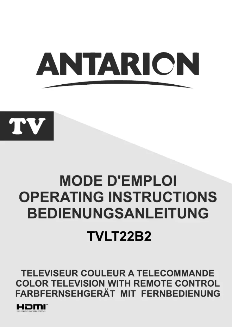 Page 1 de la notice Manuel utilisateur Antarion TVLT22B2