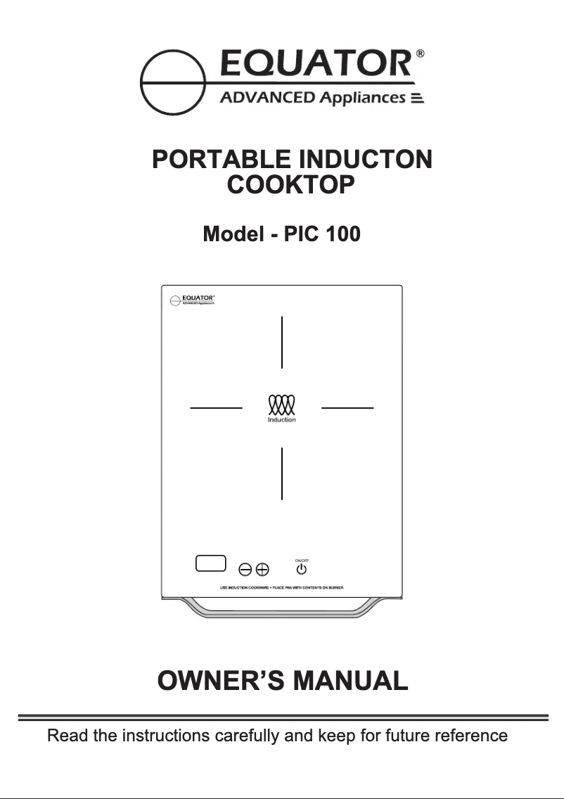 First page image of the manual for PIC 100