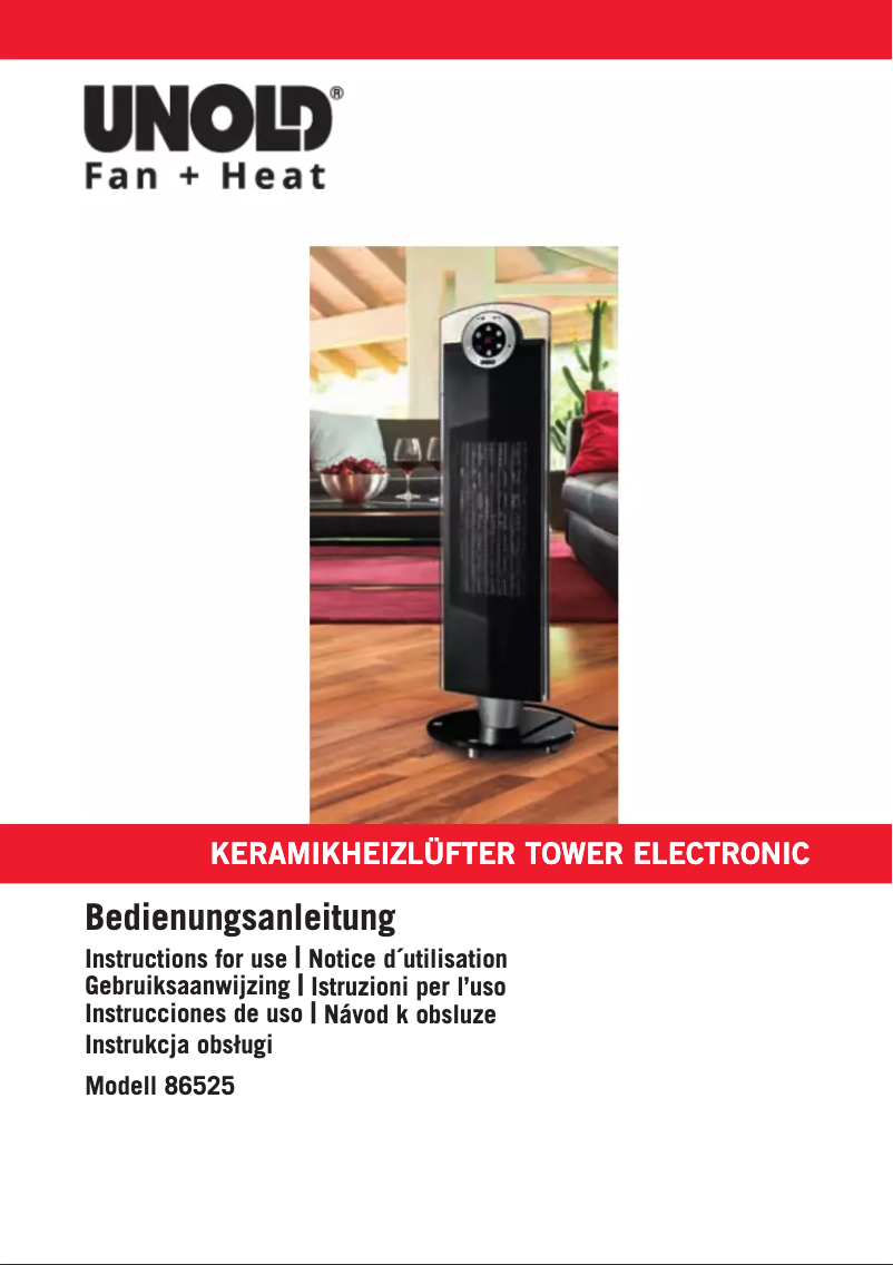 First page image of the manual for 86525